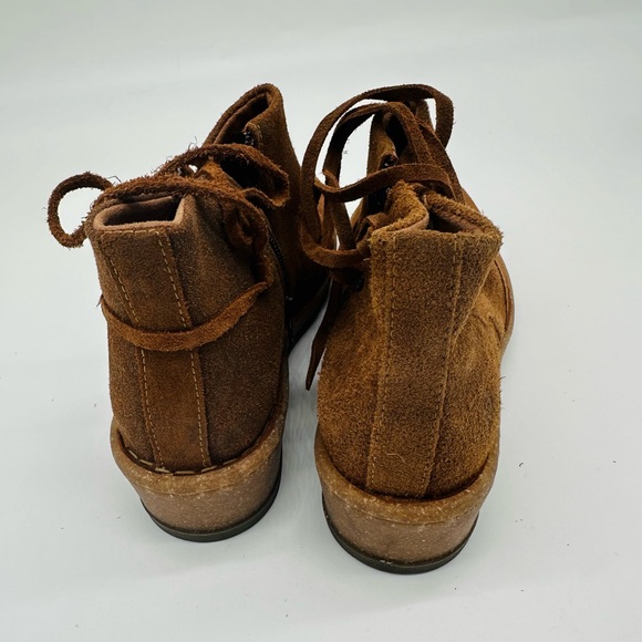 Women's Tan Suede Ankle Boots - Picture 5 of 6